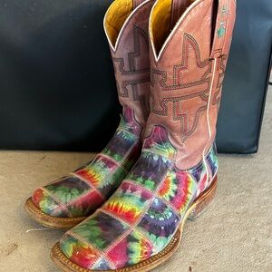 Tin Haul Tie Dye Western Boots